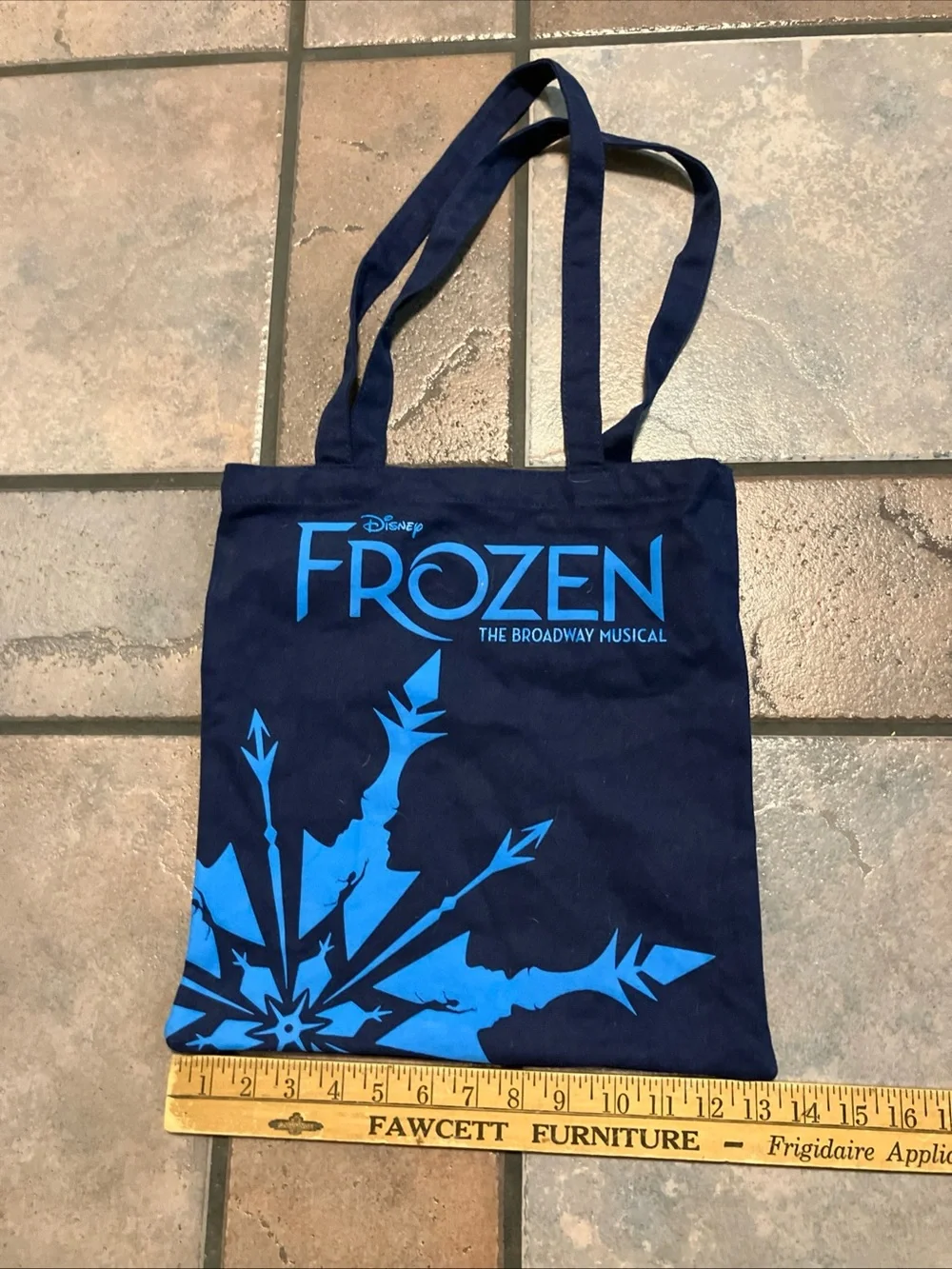 Disney Frozen Navy and Light Blue Graphic Tote